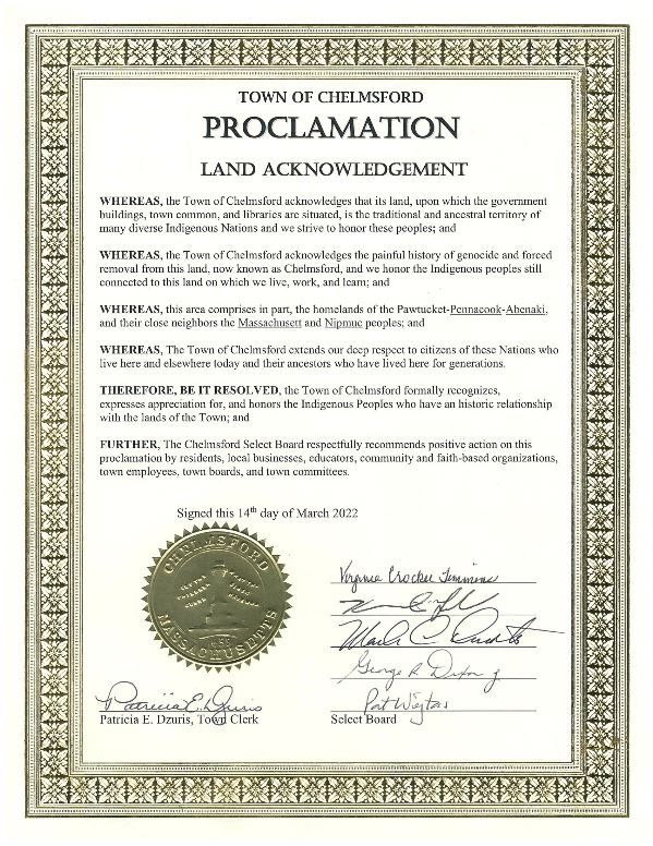 2022-03-12-Select Board Land Acknowledgement